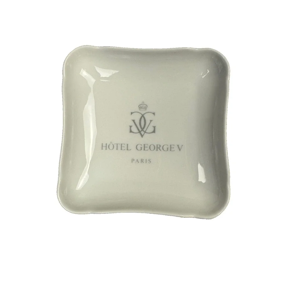 Vintage Hotel George V Paris Ashtray Trinket Dish Porcelain